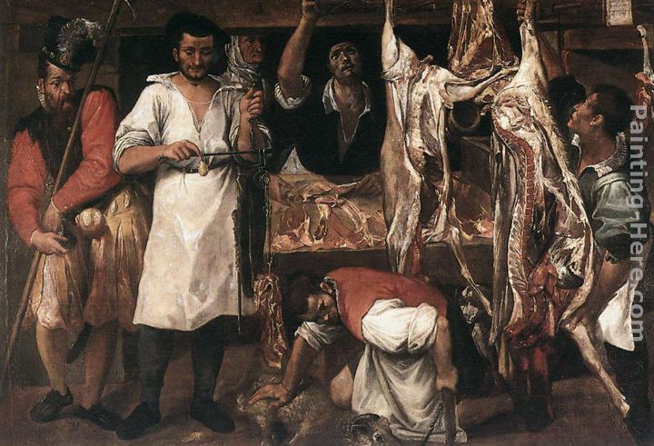 Butcher's Shop painting - Annibale Carracci Butcher's Shop art painting